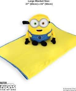 Roamwild Universal Despicable Me Bob Minions Kids Travel Pillow and Travel Blanket Set – Soft Plush Armrest Buddy Transforms Any Armrest Into a Comfy Childs Pillow for Travelling - 8