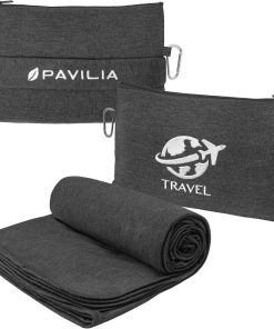 PAVILIA Travel Blanket Airplane Compact with Bag, Small Travel Pillow Blanket for Long Flights, Lightweight Plane Blanket with Luggage Strap, Camping Blanket for Traveler Essentials - 1