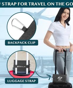 PAVILIA Travel Blanket Airplane Compact with Bag, Small Travel Pillow Blanket for Long Flights, Lightweight Plane Blanket with Luggage Strap, Camping Blanket for Traveler Essentials - 3
