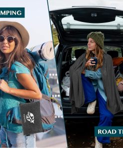 PAVILIA Travel Blanket Airplane Compact with Bag, Small Travel Pillow Blanket for Long Flights, Lightweight Plane Blanket with Luggage Strap, Camping Blanket for Traveler Essentials - 4
