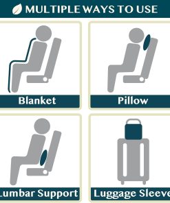 PAVILIA Travel Blanket Airplane Compact with Bag, Small Travel Pillow Blanket for Long Flights, Lightweight Plane Blanket with Luggage Strap, Camping Blanket for Traveler Essentials - 6