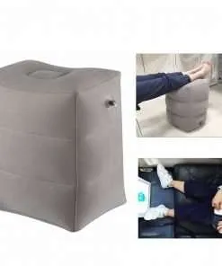 AirGoods Inflatable Travel Pillow for Foot Rest on Airplanes and Kids to Sleep on Long Flights (grey)