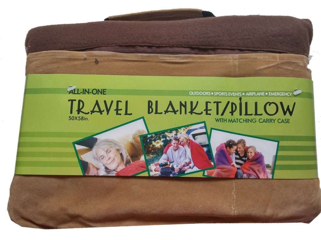 All In One Travel Blanket/Pillow Set With Matching Carry Case