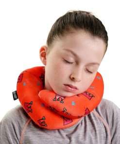 BCOZZY Chin Supporting Travel Neck Pillow - SquaresGeometric (CHILD, Orange Queen)…