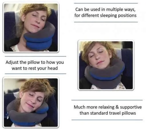 BCOZZY Chin Supporting Travel Pillow - Supports the Head, Neck and Chin in Maximum Comfort in Any Sitting Position. A Patented Product. Adult Size, PINK