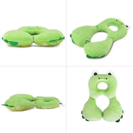Baby Travel Pillow, FOME Kids Baby Toddler Neck Pillow Neck Support Neck Rest for Car Seat Travel Airplane with Safety Seat Belt Protection Cover Shoulder Fit for Baby 1-4 Years Old