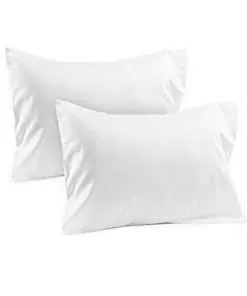 Bedify Collection American Size Set of 2pcs Pillow Case 400 Thread Count Toddler 14x20'' Inch Travel Size Pillow Export Quality White Solid Egyptian Cotton