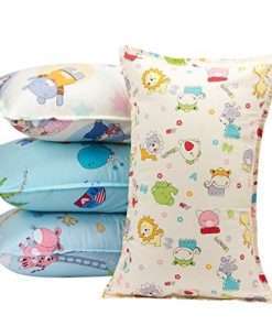Biubee 4 packs ( 14”X 21”) Toddler Pillowcases - Fits Pillows Sized 12x16, 13x18 or 14x19, Natural Organic Cotton Pillow Cover Envelop Style for Baby, Infant and Kids