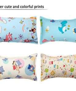 Biubee 4 packs ( 14”X 21”) Toddler Pillowcases - Fits Pillows Sized 12x16, 13x18 or 14x19, Natural Organic Cotton Pillow Cover Envelop Style for Baby, Infant and Kids