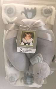 Blankets & Beyond Blanket & Travel Pillow Elephants