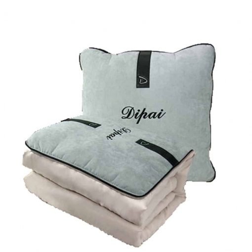 Car Thicker Multi Functional Dual Use Pillow Blanket Set (Free Size, Gray)