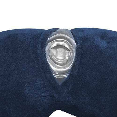 FMAB Travel Pillow, Inflatable Travel and Neck Pillow for Head and Neck, Washable Portable Air Travel Set with Ear Plugs, Eye Mask and Drawstring Bag