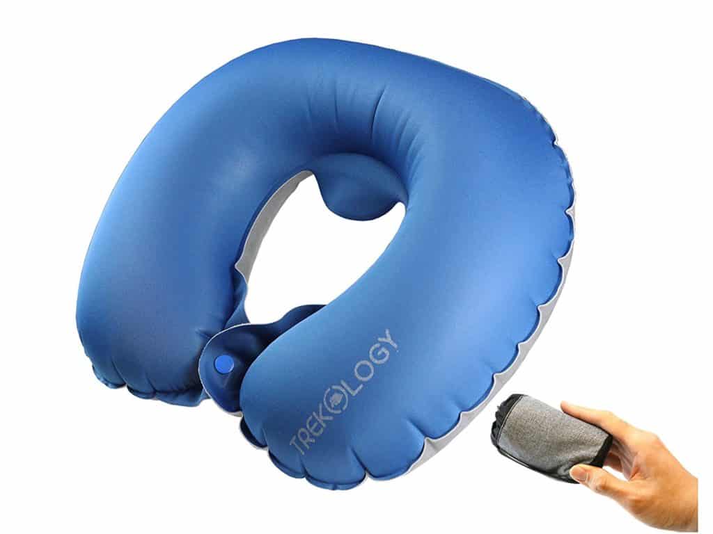Inflatable Airplane Pillow, Neck Travel Pillows – Compact Portable Head and Neck Support Pillows in Flight, Small U Shape Headrest Cushion for Best Rest & Sleep while Traveling