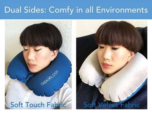 Inflatable Airplane Pillow, Neck Travel Pillows - Compact Portable Head and Neck Support Pillows in Flight, Small U Shape Headrest Cushion for Best Rest & Sleep while Traveling
