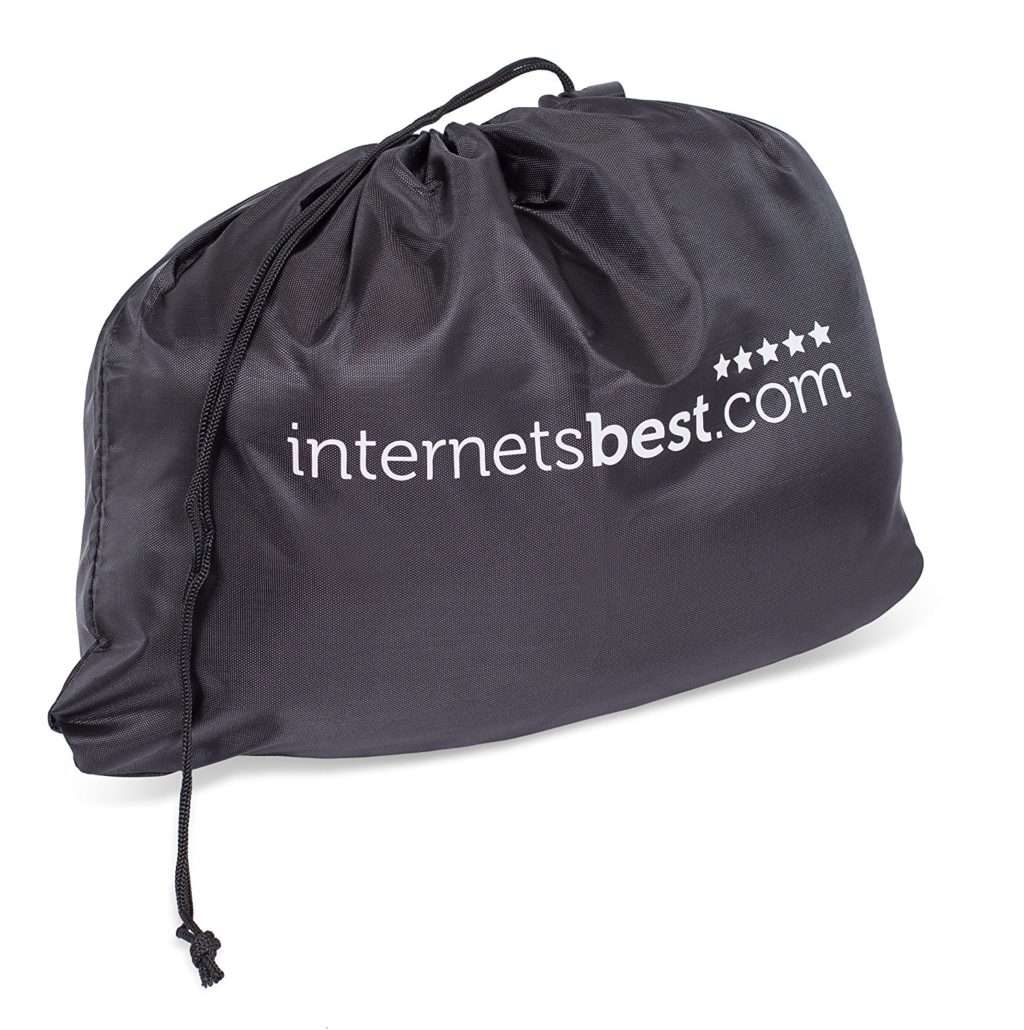 Internet's Best Memory Foam Travel Pillow Set - U-Shape Neck Pillow, Sleep Mask, Earplugs, and Travel Bag - Grey