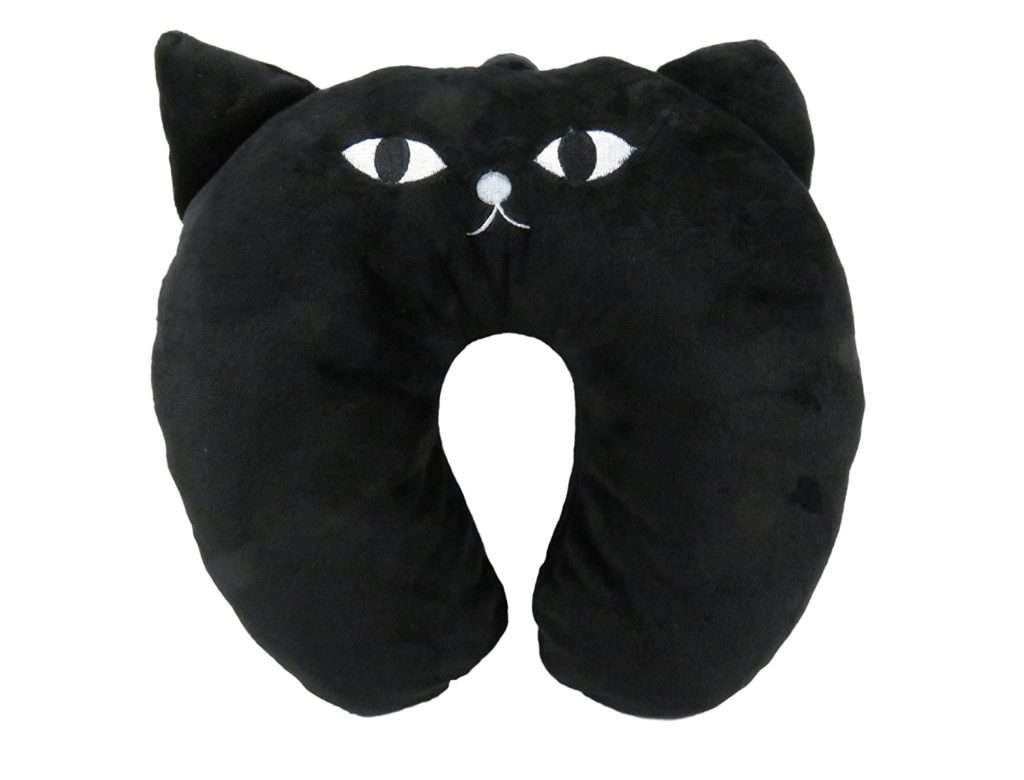 Kids Neck Support Pillow Black Cat