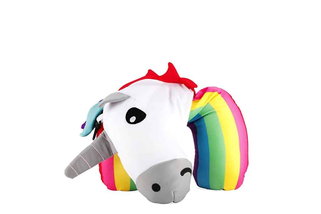 Kikkerland Unicorn Zip & Flip Travel Neck Pillow