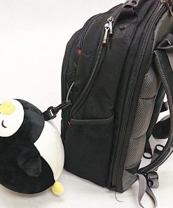 Moaly Zip and Flip U Shaped Head Support Neck Comfort Penguin Travel Pillow (Black)