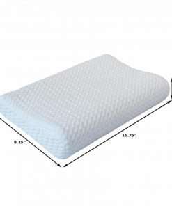 Small Memory Foam Contour Pillow, Thin Profile Helps Facilitate Proper Alignment for Neck Pain Relief and Zen Relaxation, Multiple Uses: Neck, Back, Lumbar, Travel, Children, Toddlers