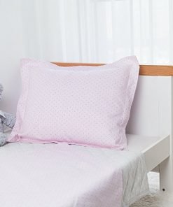 TILLYOU Toddler Travel Pillowcase Pillow Sham 16x20 2 Pack 100% Cotton Cozy Pillow Cases for Pillows Sized 14x19 15x20, Pink Dot