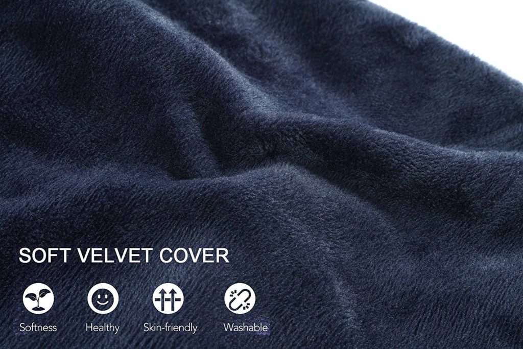 Travel Pillow, FMAB 2PCS Inflatable Neck Pillow with Ear Plugs, Eye Mask, Drawstring Bag and Soft Velvet Neck Support
