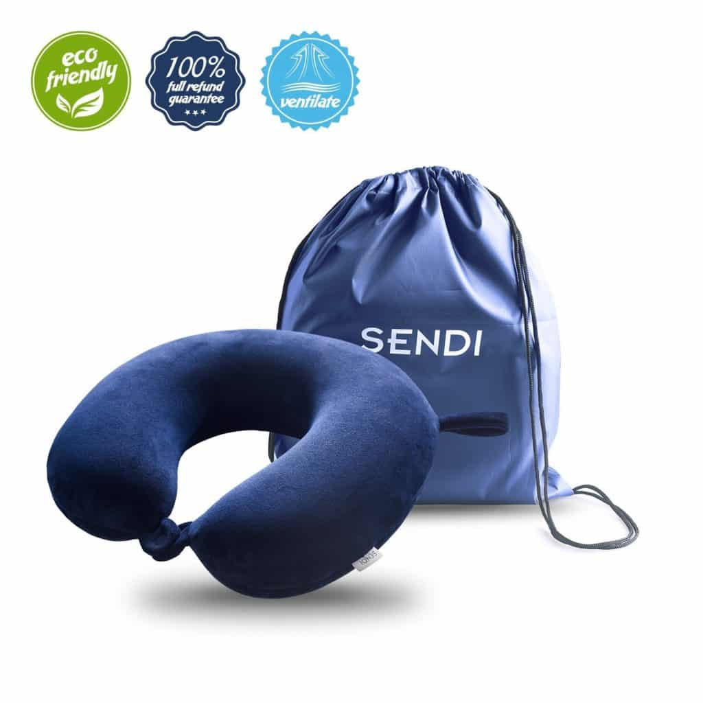 Travel Pillow Memory Foam Neck Car Airplane Comfortable U Shape Pillow with Bag