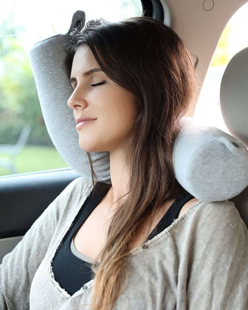 Twist Memory Foam Travel Pillow for Neck, Chin, Lumbar and Leg Support – For Traveling on Airplane, Bus, Train or at Home – Best for Side, Stomach and Back Sleepers – Adjustable, Bendable Roll Pillow