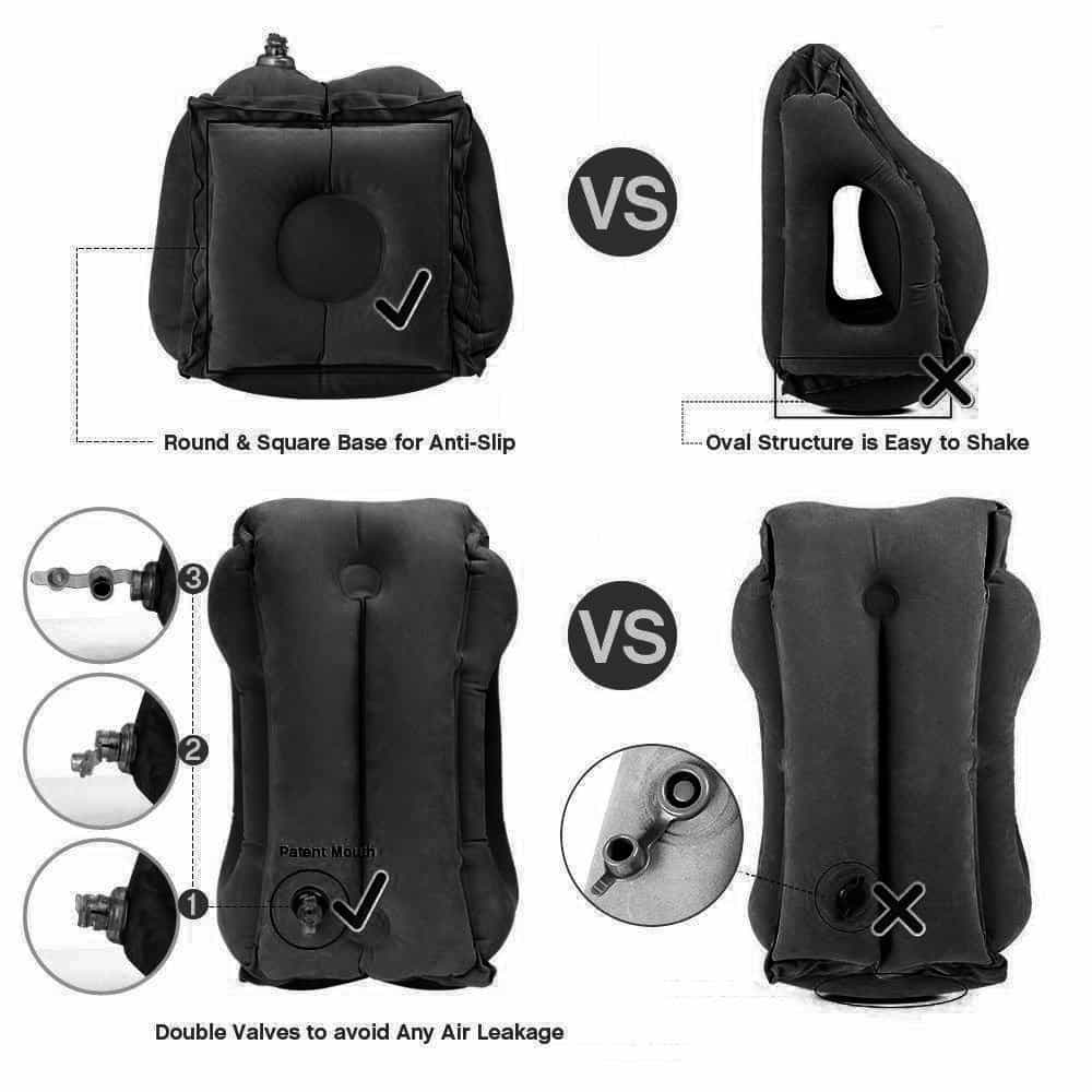 simpletravel Inflatable Travel Pillow Airplane pillow, Travel Pillow, Traveling pillow, Airplane Neck Pillow, Travel Pillows for Airplanes for Fully Support, Fast Inflating Nap Pillow