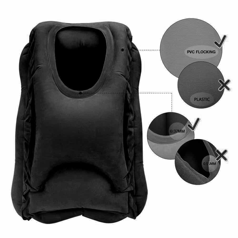 simpletravel Inflatable Travel Pillow Airplane pillow, Travel Pillow, Traveling pillow, Airplane Neck Pillow, Travel Pillows for Airplanes for Fully Support, Fast Inflating Nap Pillow