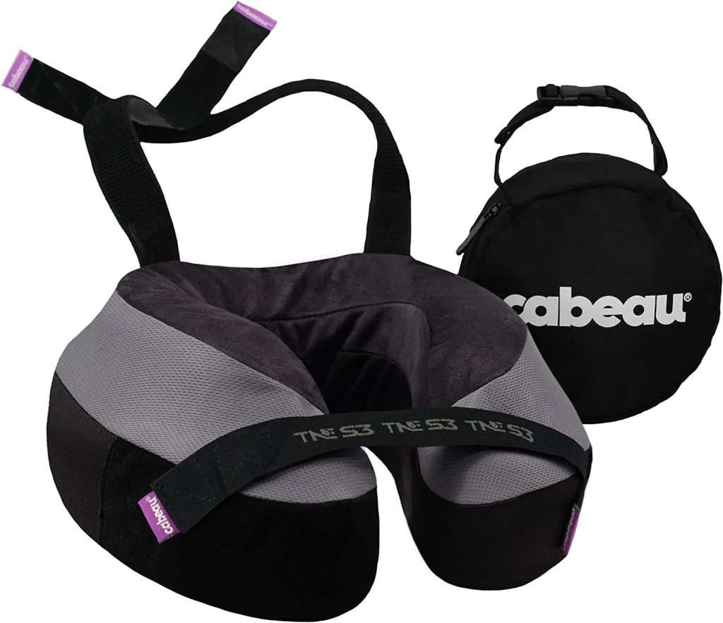 Cabeau Evolution TNE S3 Travel Pillow – Neck Pillow for Traveling – Memory Foam Airplane Pillow – Neck Pillow with Attachment Straps – Support for Travel, Home, Office, and Gaming – Berlin