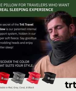 trtl Travel Pillow for Neck Support- Super Soft Neck Pillow with Shoulder Support and Cozy Cushioning Lightweight and Easy to Carry - Machine Washable 3