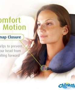 Cloudz Microbead Travel Neck Pillow,Polyester & Polyester Blend - Blue - 4