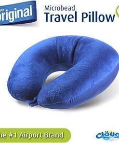 Cloudz Microbead Travel Neck Pillow,Polyester & Polyester Blend - Blue - 7