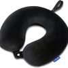 Fabuday Memory Foam Travel Pillows for Airplanes - Neck Pillow for Traveling with Attachable Snap Strap Soft Washable Cover, Flight Pillow for Sleeping, Car, Home, Office, Black - 1