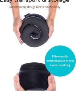 Proglobe Orthopedic Neck Pillow Travel Neck Pillows for Airplanes, Memory Foam Kit, Updated Resting Material, Airplane Travel Set with 3D Contoured Eye Masks, Earplugs, and Luxury Mesh Bag - 6
