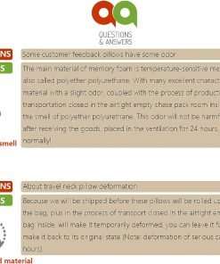 YIRFEIKRER Travel Pillow, Best Memory Foam Neck Pillow and Head Support Soft Pillow with Side Storage Bags, for Sleep Rest, Airplane, Car, Family and Travel Use（Dark Grey） - 3