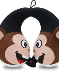 COOLBEBE Kids Travel Neck Pillow, Remarkable Head Chin Neck Support U-Shaped Animal Pillows for Child, Toddlers - Airplane Pillow Road Trip Essentials - 1
