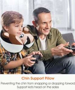 COOLBEBE Kids Travel Neck Pillow, Remarkable Head Chin Neck Support U-Shaped Animal Pillows for Child, Toddlers - Airplane Pillow Road Trip Essentials - 6