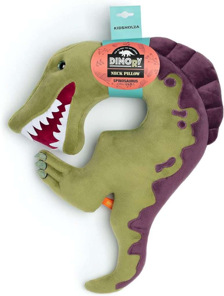 Helloprom Neck Pillow for Traveling (Dinosaur Spinosaurus) – Airplane & Road Trip Essentials – Neck, Chin Support – 100% Polyester Filling, a Cuddly Plush-Like Neck Pillows Companion