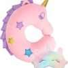 Kids Neck Pillow for Traveling, Unicorn Kids Travel Pillow w- Eye Mask, Toddler Neck Pillow, Kids Airplane Travel Essentials Road Trip Must Have, Cute Car Seat Headrest Pillow - 1