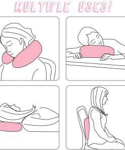 Kids Neck Pillow for Traveling, Unicorn Kids Travel Pillow w- Eye Mask, Toddler Neck Pillow, Kids Airplane Travel Essentials Road Trip Must Have, Cute Car Seat Headrest Pillow - 3