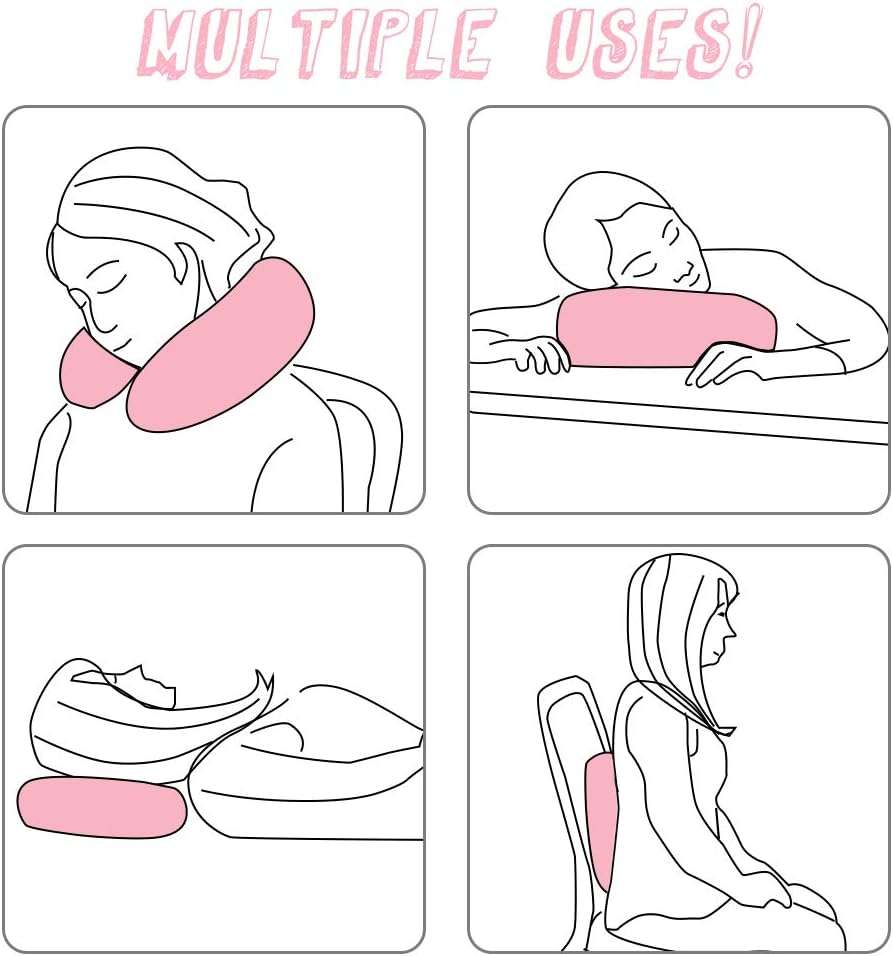 Kids Neck Pillow for Traveling, Unicorn Kids Travel Pillow w- Eye Mask, Toddler Neck Pillow, Kids Airplane Travel Essentials Road Trip Must Have, Cute Car Seat Headrest Pillow - 3