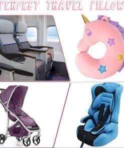 Kids Neck Pillow for Traveling, Unicorn Kids Travel Pillow w- Eye Mask, Toddler Neck Pillow, Kids Airplane Travel Essentials Road Trip Must Have, Cute Car Seat Headrest Pillow - 4