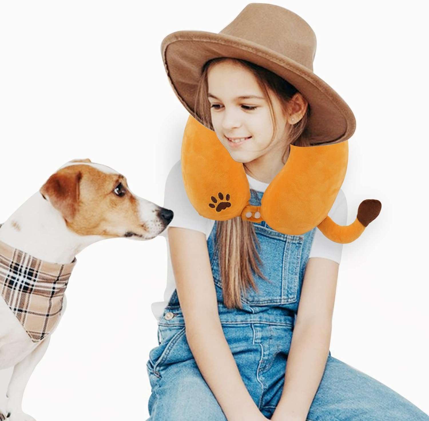 Sexysamba Cartoon Headrest & Neck Pillow for Kids Boys & Girls, Teens, Travel Accessories for Airplane, Car, Recline, Memory Foam Cute Travel Pillow with Sleep Eye Mask - Lion - 5