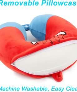 Superhero Travel Pillow for Kids & Adults with Sleep Eye Mask, Memory Foam U-Shaped Neck Pillow with Washable Cover, Soft Head Support Travel Accessories - 3