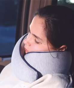 ETONVILLE Memory Foam Travel Pillow - Provides Real Support to Head, Neck, and Chin - Best Firm Airplane Pillow for Long Flights - 4