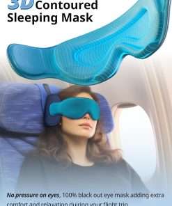 Inspireyes Travel Neck Pillows for Airplanes, FSA HSA Eligible Approved, Car Travel Pillow for Kids, Eye Mask for Sleeping Airplane, Dark Grey - 4