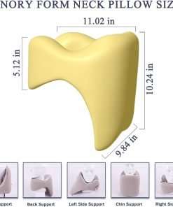 Travel Pillow Adjustable Memory Foam Neck Pillows Chin Neck Back Support Pillow for Sleeping Airplane Car Bus Home Office Rest Travel Accessories Grey, Universal Size - 5