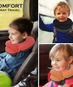 BUYUE Kids Travel Pillows for Airplane, 360° Head Support Sleeping Essentials for Boys Long Flight, Skin-Friendly Soft Neck Pillow for Traveling in Car Seat - 6