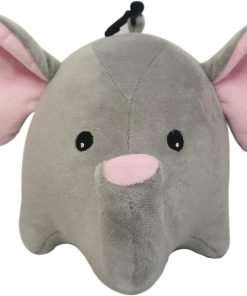 CHDN Travel Pillow Cute Comfortable&Washable Neck Pillow for Airplane Travel Office (Elephant) - 9